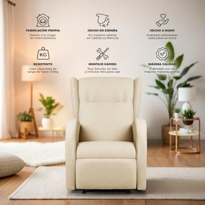 Sillón reclinable tapizado HOME