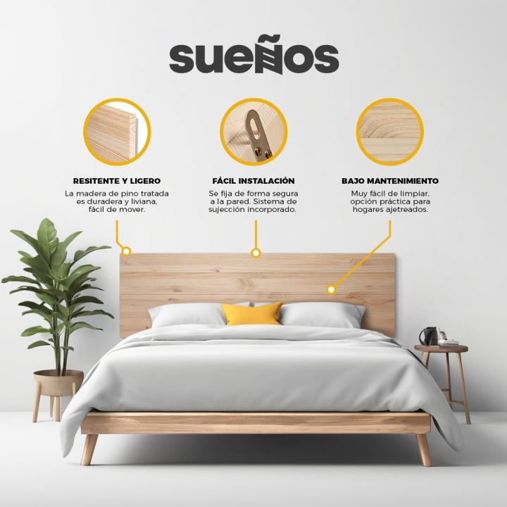 Cabecero de cama de madera TREVINCA