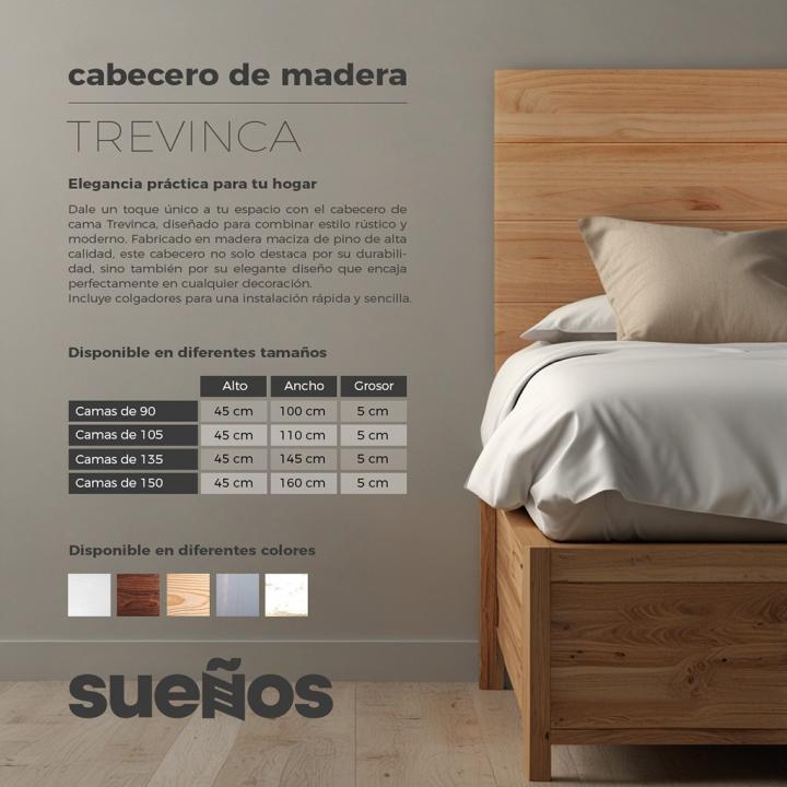 Cabecero de cama de madera TREVINCA
