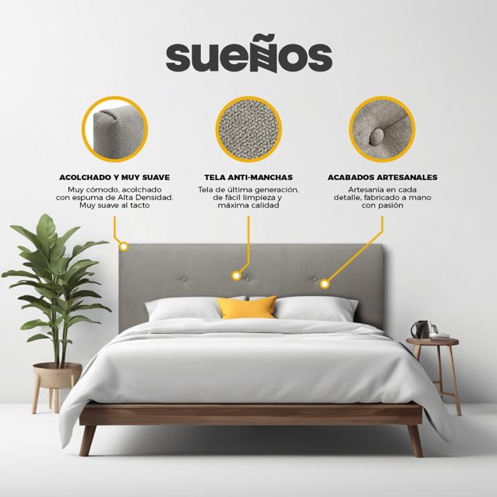 Cabecero de cama tapizado BRUSELAS