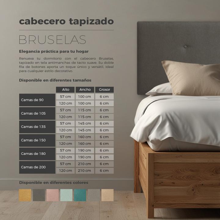 Cabecero de cama tapizado BRUSELAS