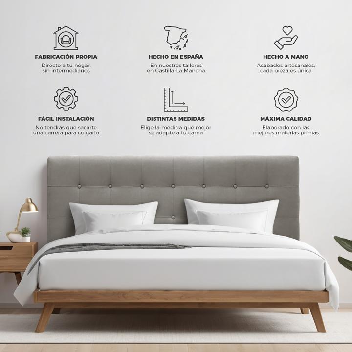 Cabecero de cama tapizado ZURICH