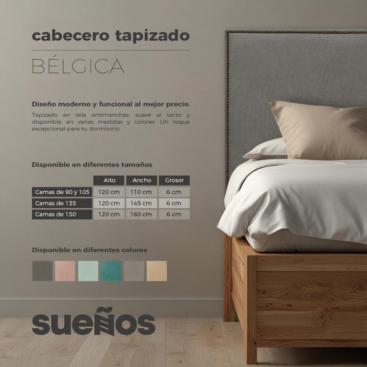 Cabecero de cama tapizado BÉLGICA