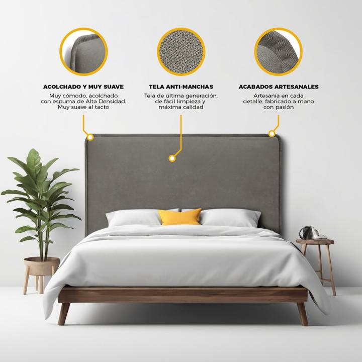Cabecero de cama desenfundable JERTE