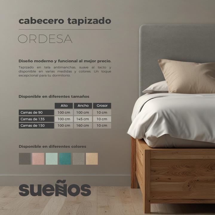 Cabecero de cama desenfundable ORDESA