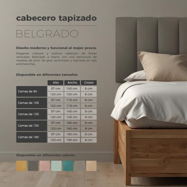 Cabecero de cama tapizado BELGRADO