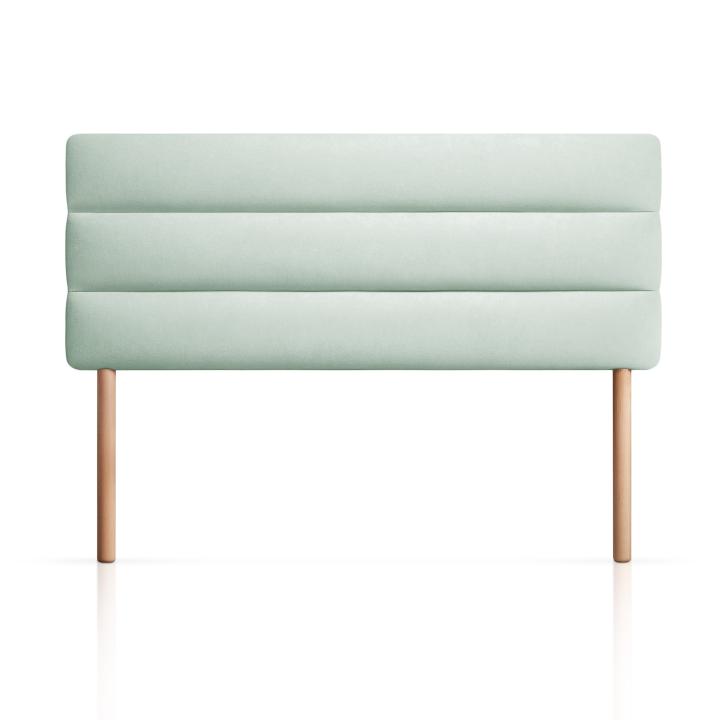Cabecero de cama tapizado con patas de madera DEVA