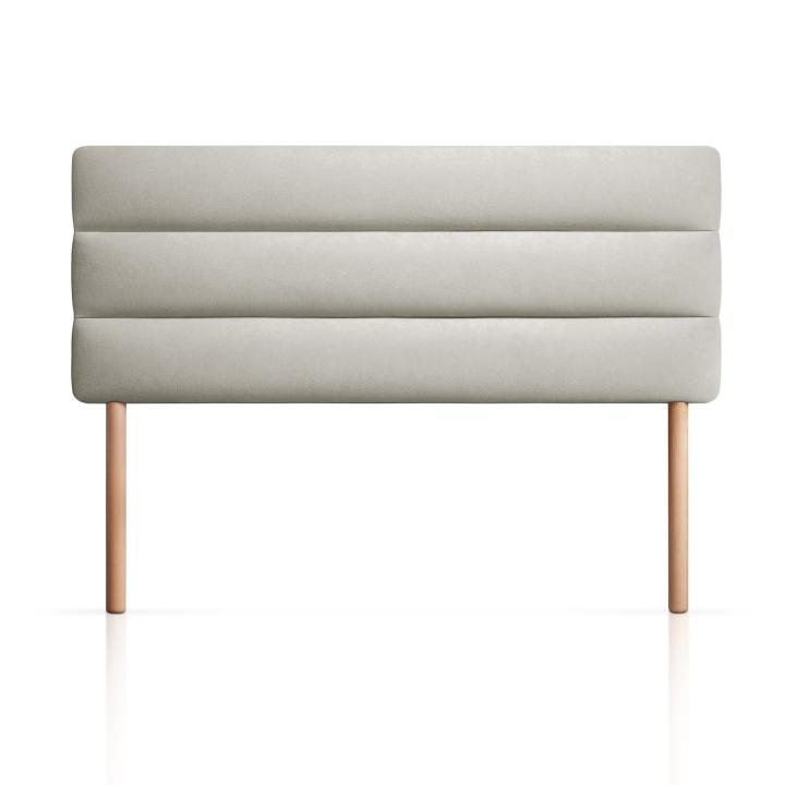 Cabecero de cama tapizado con patas de madera DEVA
