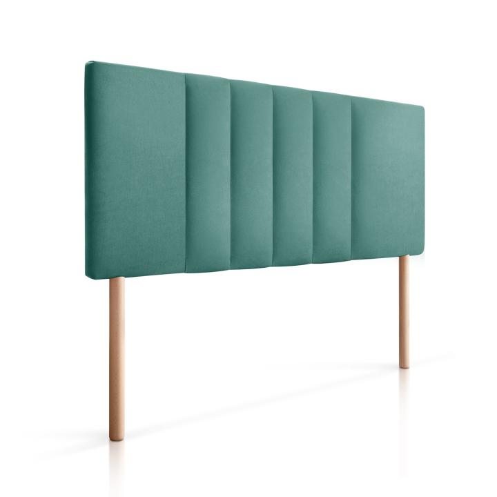 Cabecero tapizado con patas de madera MILANO