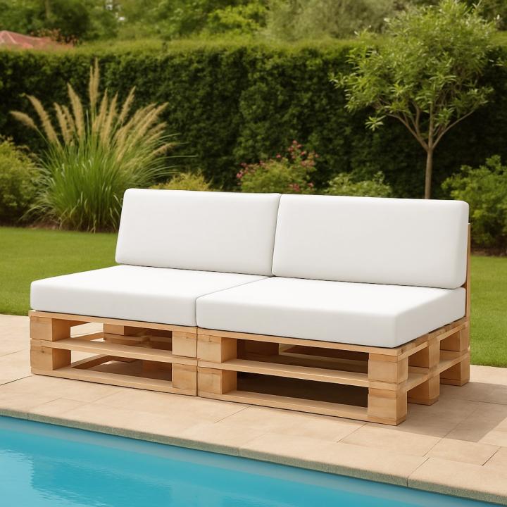 SOFÁ 3 PALETS EN L IZQUIERDO CON COJINES POLIPIEL