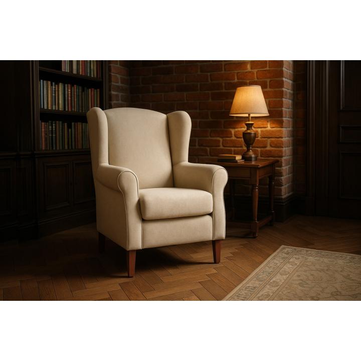 Sillón orejero tapizado CARLA