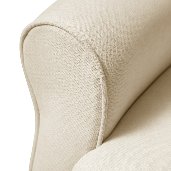 Sillón orejero grande XXL grande modelo Irene tapizado en tela anti manchas