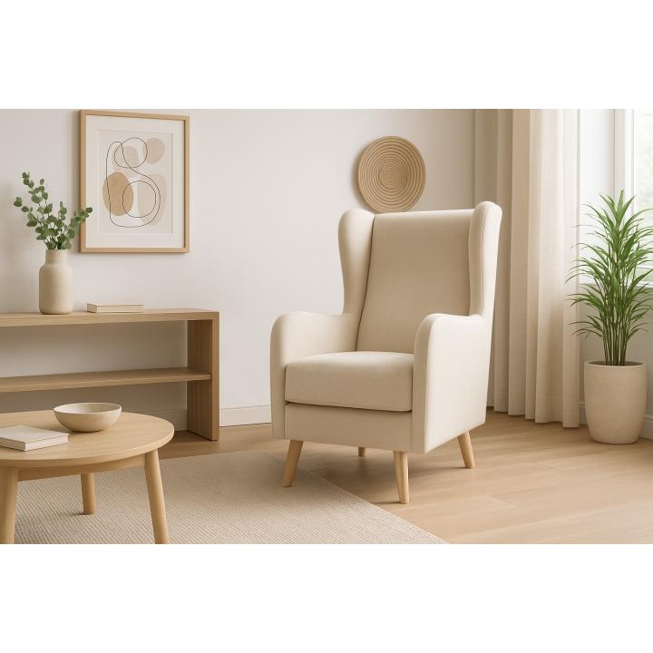Sillón orejero tapizado NAREX