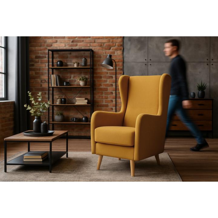 Sillón orejero tapizado NAREX