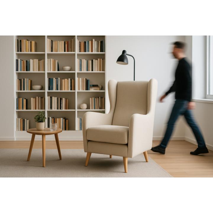 Sillón orejero tapizado NAREX
